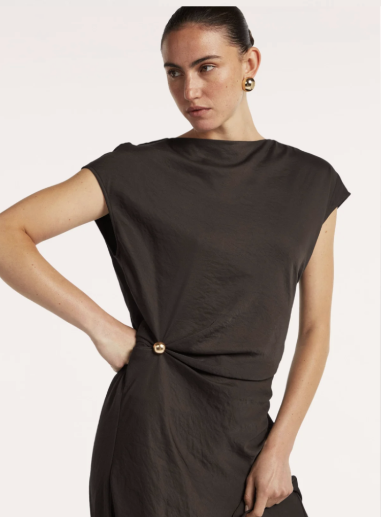 JOY DRESS DARK CHOCOLATE